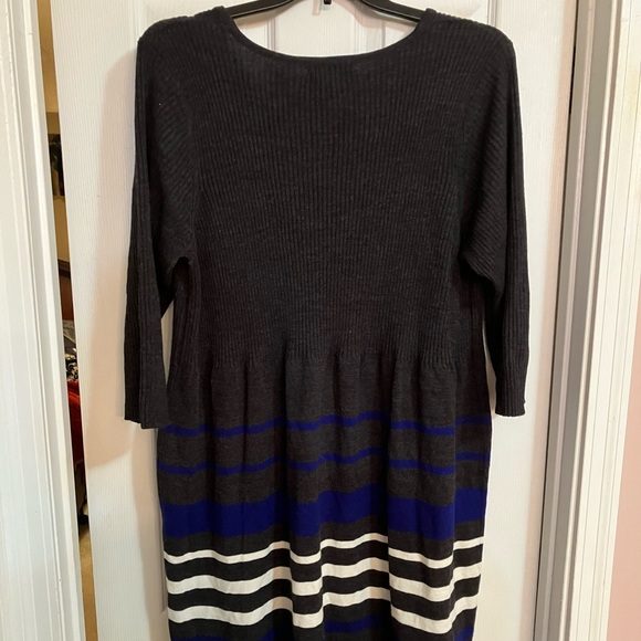 Deep Charcoal Gray Sweater Dress - Picture 2 of 5